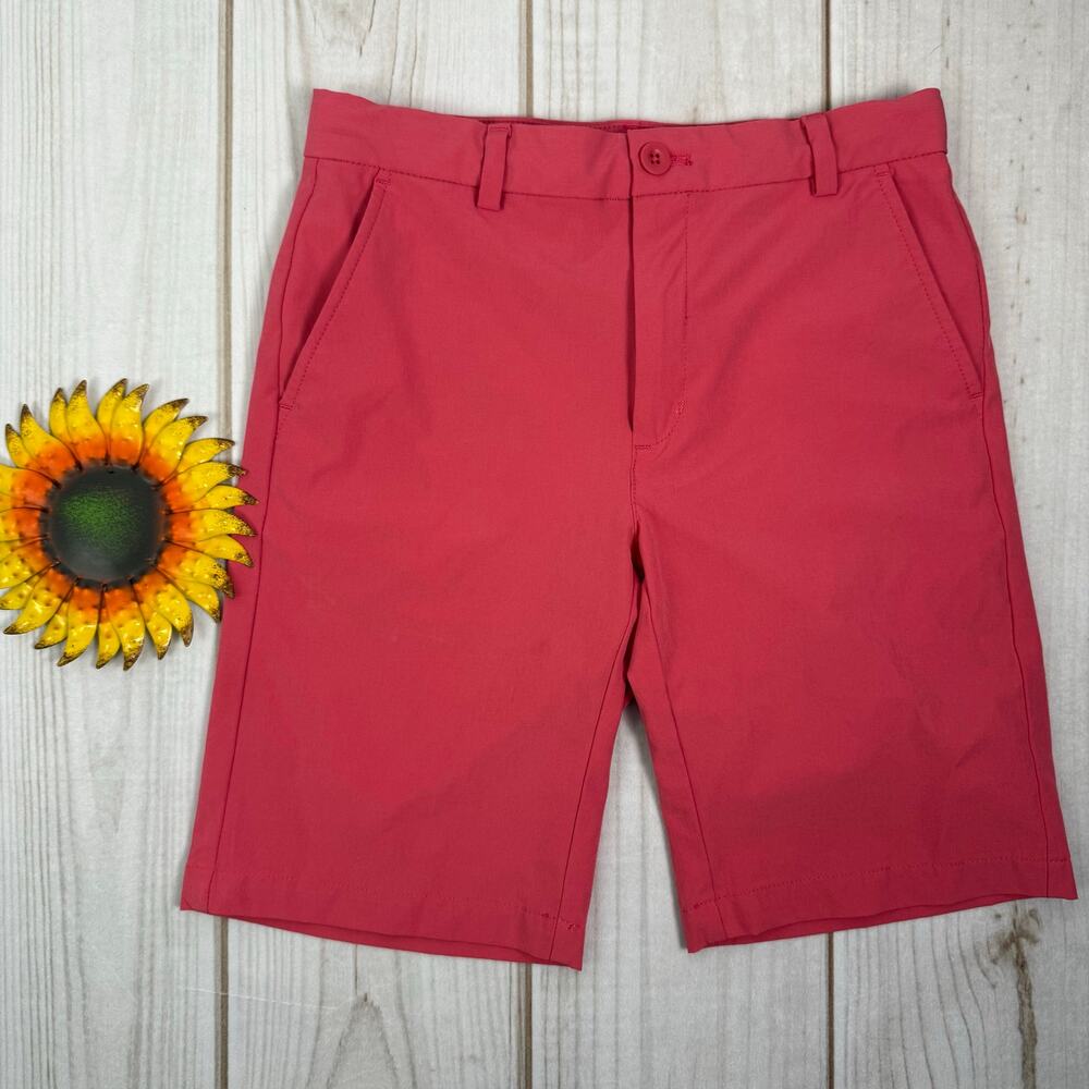 Vineyard Vines Performance Shorts Boys 14 Pinkish Red 9 Inch Inseam Golf Active